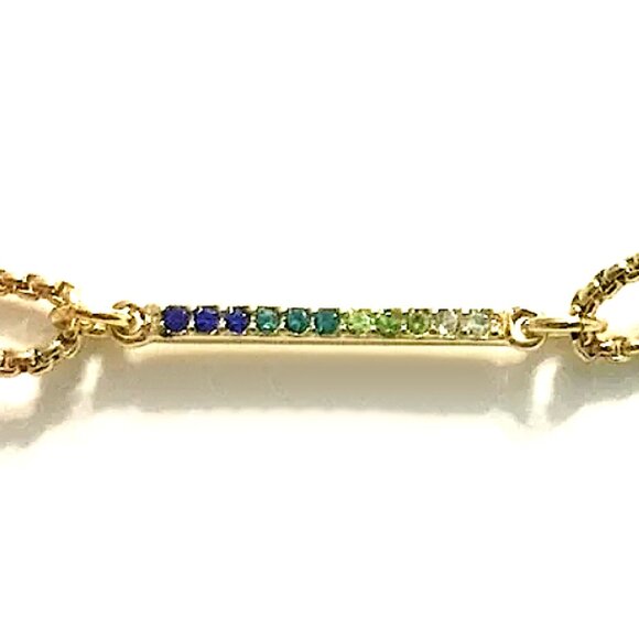 Stella & Dot Harmony Wishing Pulley Bracelet - Gold & Rainbow Multi-Color - Picture 2 of 4